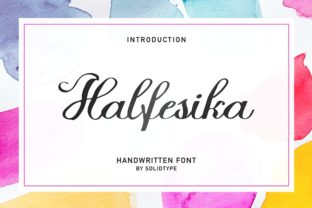 Halfesika Script: A Sweet & Romantic Handwritten Font