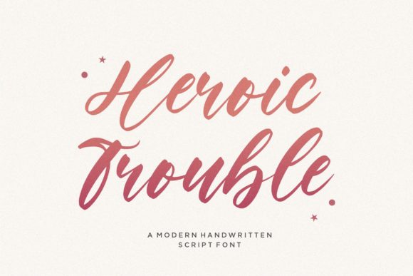 Heroic Trouble Script: Crafting Elegant Brand Identities