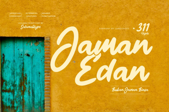 Jaman Edan Script: A Retro Vibe for Modern Projects
