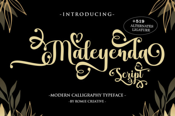 Maleyenda Script: Crafting Elegance in Modern Design